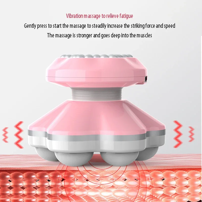 Portable Electric Neck Head Massager Rechargeable Vibration Kneading Body Massager Pain Relief Device Masajeador Electrico