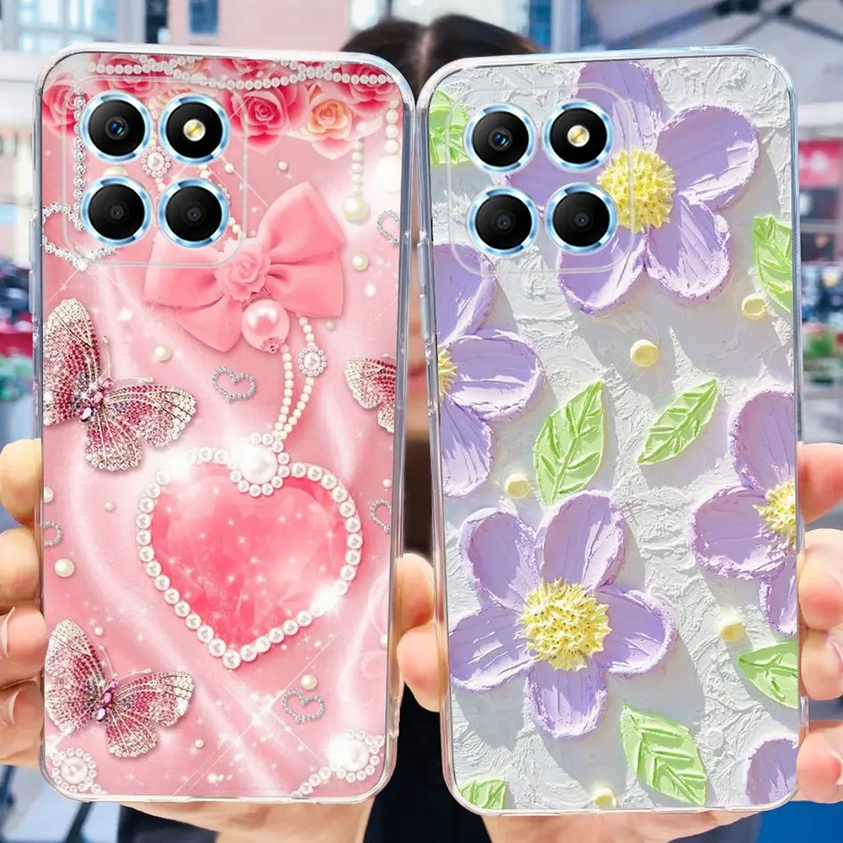 Fashion Butterfly Flower Soft Silicone Shockproof Phone Case Cover
