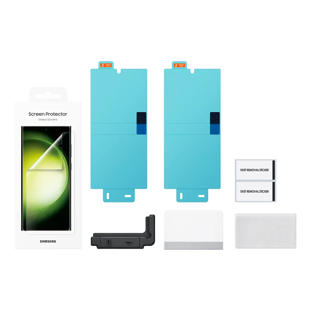Orijinal orijinal Samsung Ekran Koruyucu Galaxy S23 Ultra için 2PCS Koruyucular Çizilmeye Dayanıklı Anti-Parmak İzi EF-US918