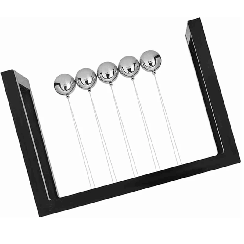Newtons Cradle Balance Pendulum 5 Balls Perpetual Motion Art Decompressive Science Psychology Home Offic Decor Desk Toys