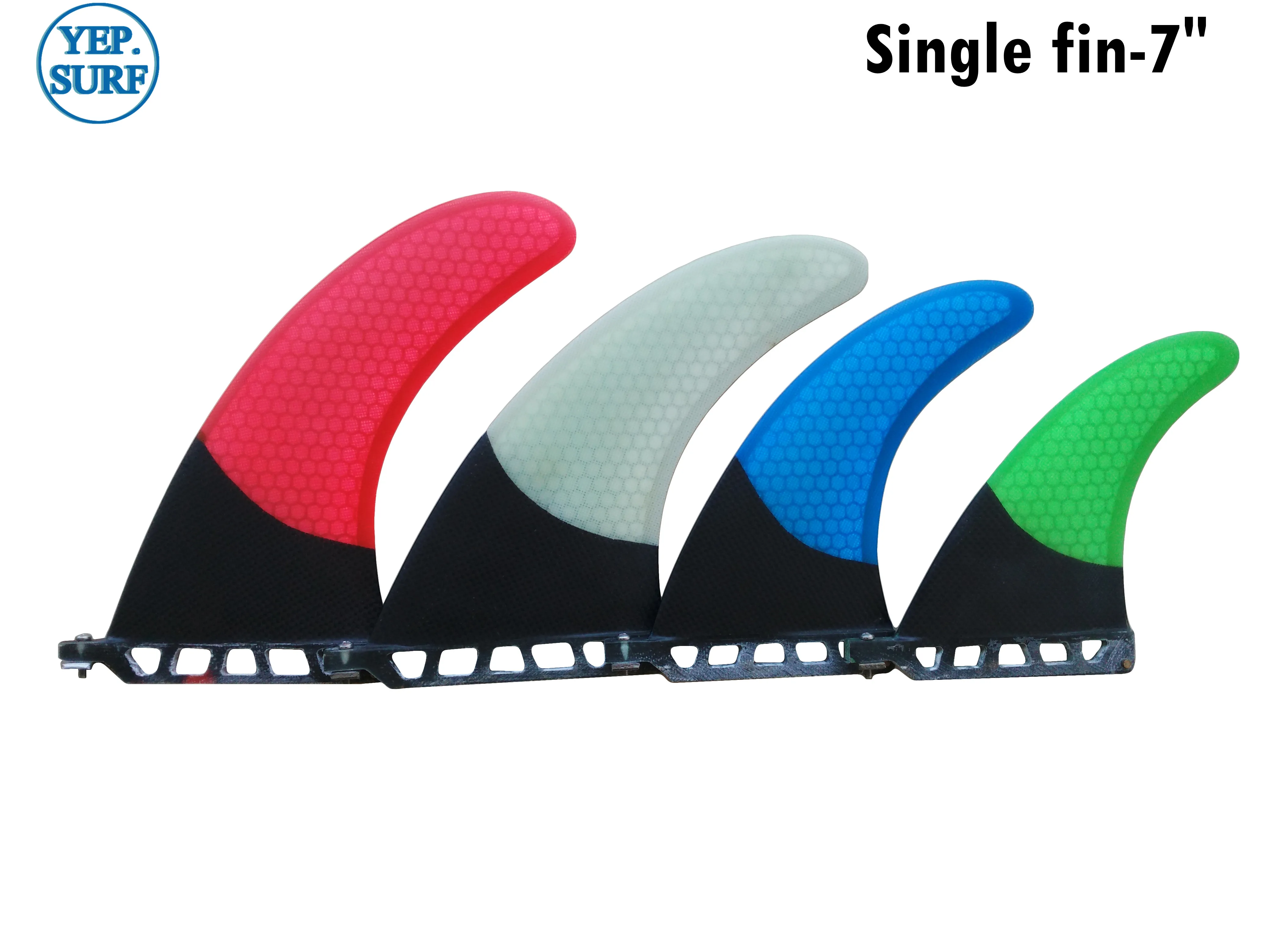 7 Pollici Single Center Fin Paddle Board Fin Tavola Da Surf Fin A Nido D'Ape Carbon Fin Surf Wassersport