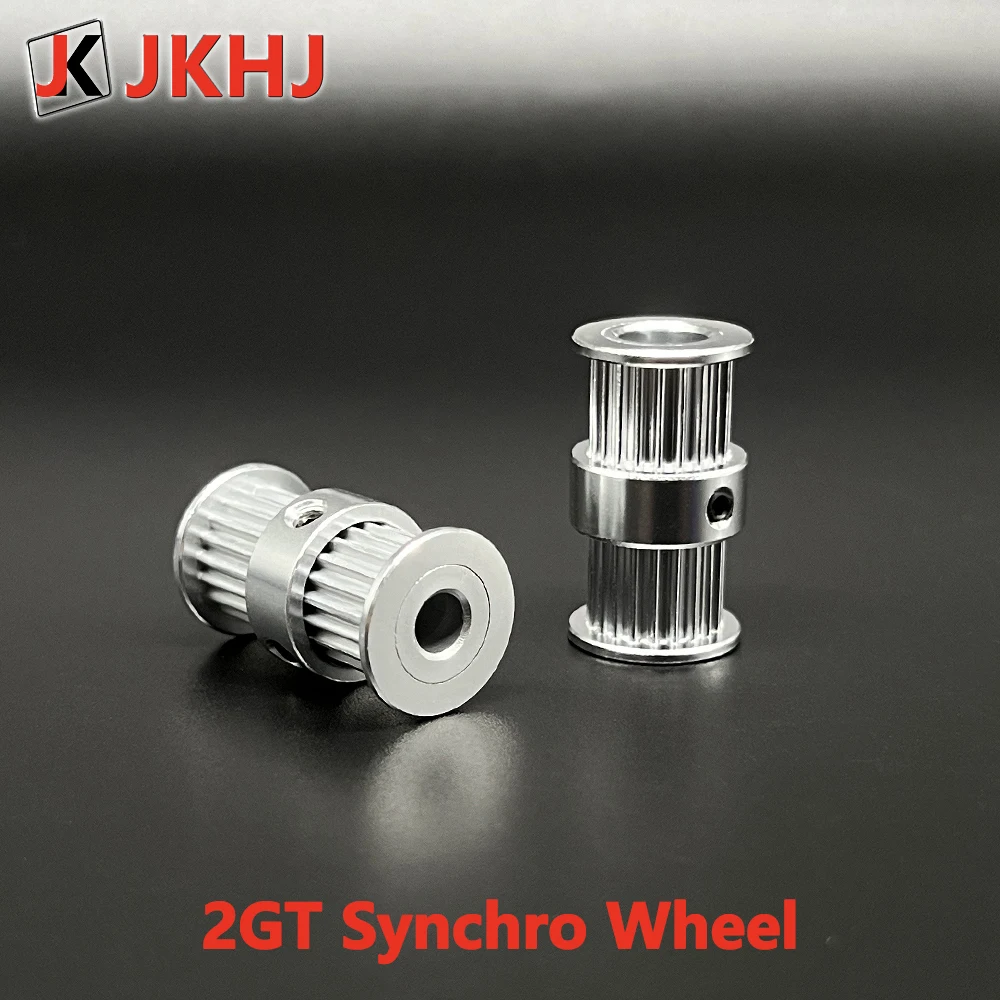 2Pcs Two-way 2GT Synchro Wheel 6mm Width 20 Tooth 3d Printer Accessories GT2 Timing Pulley DIY Motor Bearing Transmission Parts