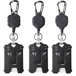 Heavy Duty Retractable Badge Reel with ID Holder and Card Cover in 3 Styles (3 Set ABC)