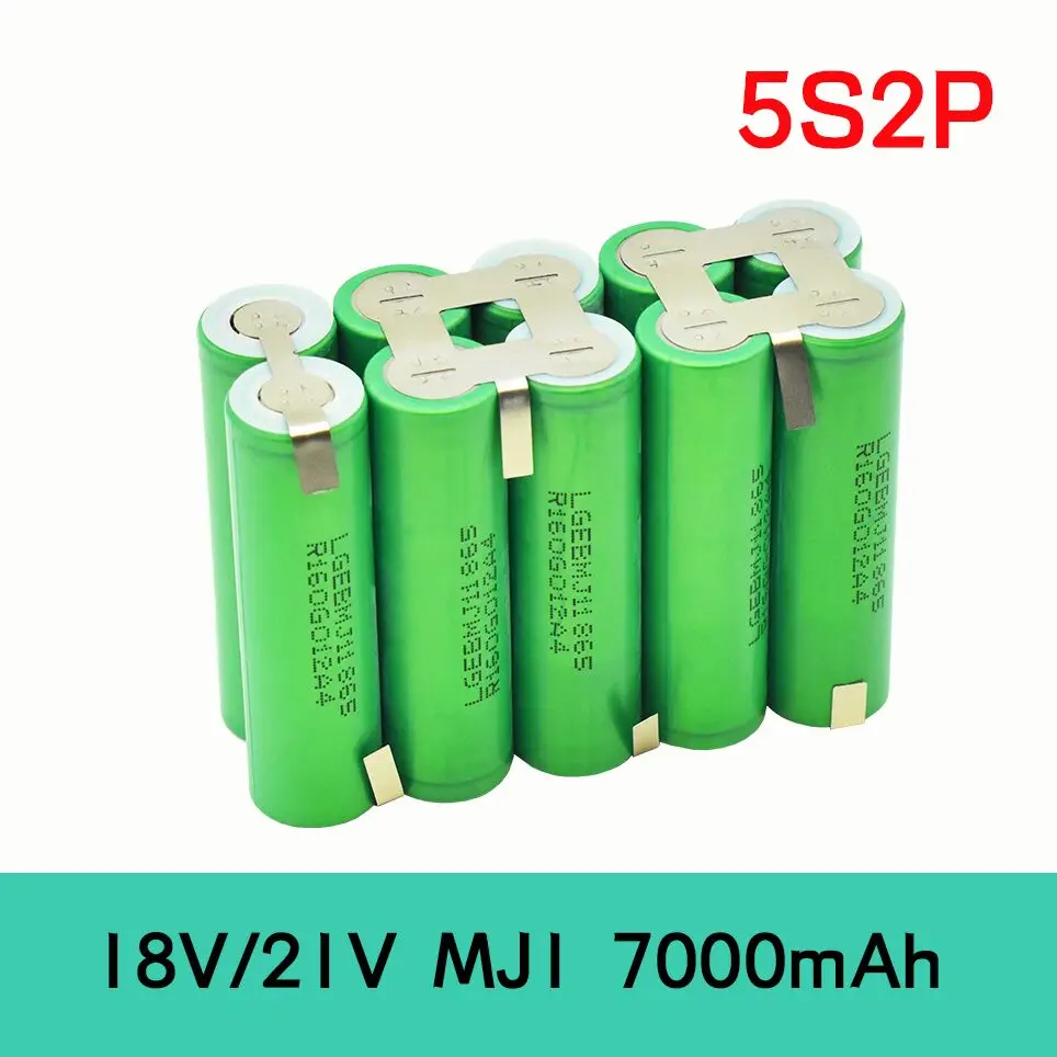 

100%New 2s1p 1s3p 3s2p 4s2p 5s2p 8.4v 3.7V 10.8V 16.8v MJ1 Pack 18650 3500 MAh for 18V Screwdriver Battery