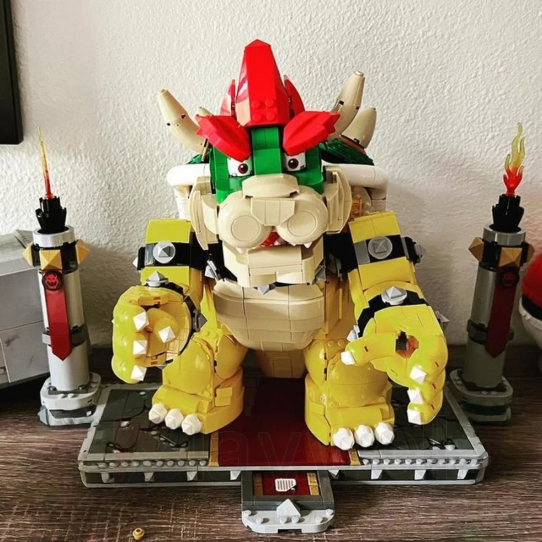 고급 빌딩 블록 디즈니 장난감 어린이를 위한 크리스마스 선물 재고 있음 마이티 바우저 슈퍼 마리오 71411 2807개