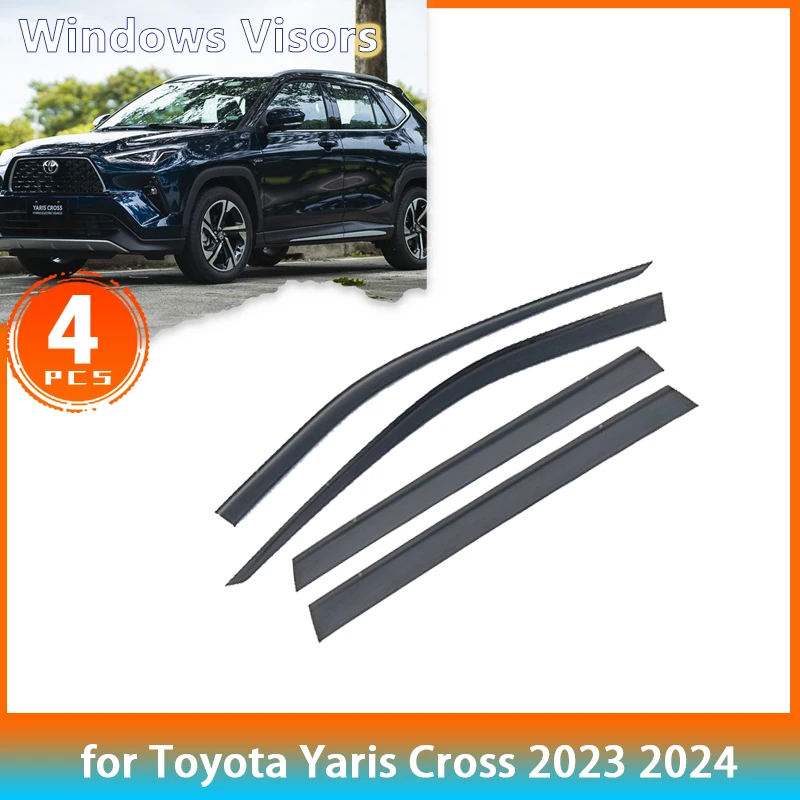 Auto Per Toyota Yaris Cross Gr 2023 2024 Accessori Car Side Windows Visiera Deflettori Pioggia Sopracciglio Visiera Parasole Tendalino Trim Sticker
