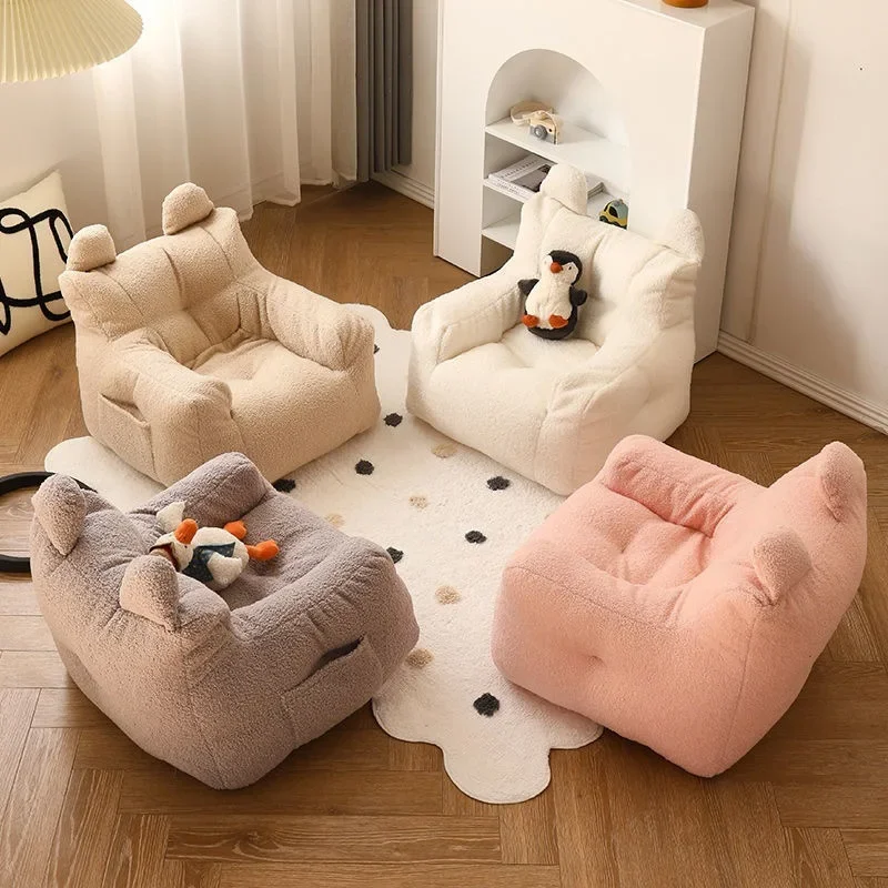 Children Sofa Cute Children's Sofa Mini Leisure Children Armchair Baby Reading Couch Cashmere Armchair for Children Removable and Washable
