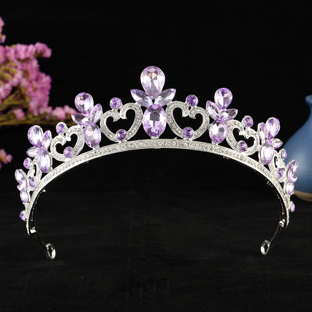 Luxury Women Tiara Excellent Bridal Gem Crystal Wedding Crown Colorful Queen Tiara For Party Jewelry Hair Accessories
