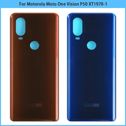 Cubierta trasera de batería para Motorola Moto One Vision, piezas de repuesto de carcasa de Panel de vidrio para puerta trasera, P50, XT1970-1, XT1970, nuevo