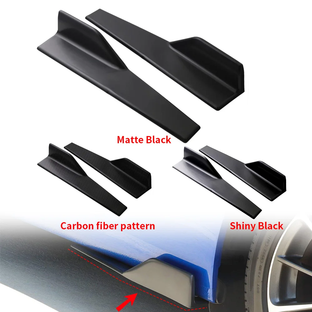45cm 2Pcs/Set Universal Car Side Skirts Splitters Kit Wide Body Modified