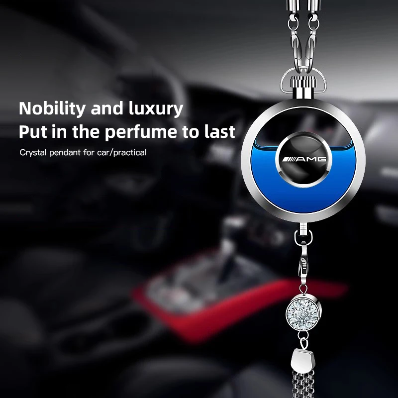 AMG Logo Car Interior Perfume Pendant Air Freshener Scent Bottle