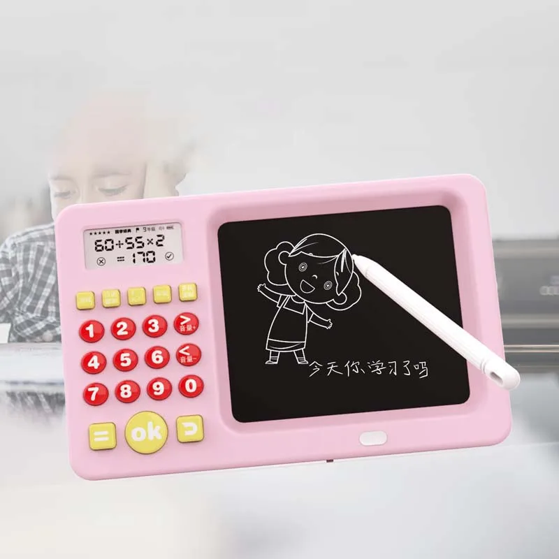 

USB English Drawing Math Treasure Training Handwriting Board Kids Learning LCD Spanish Calculator Mental Arithmetic Machine