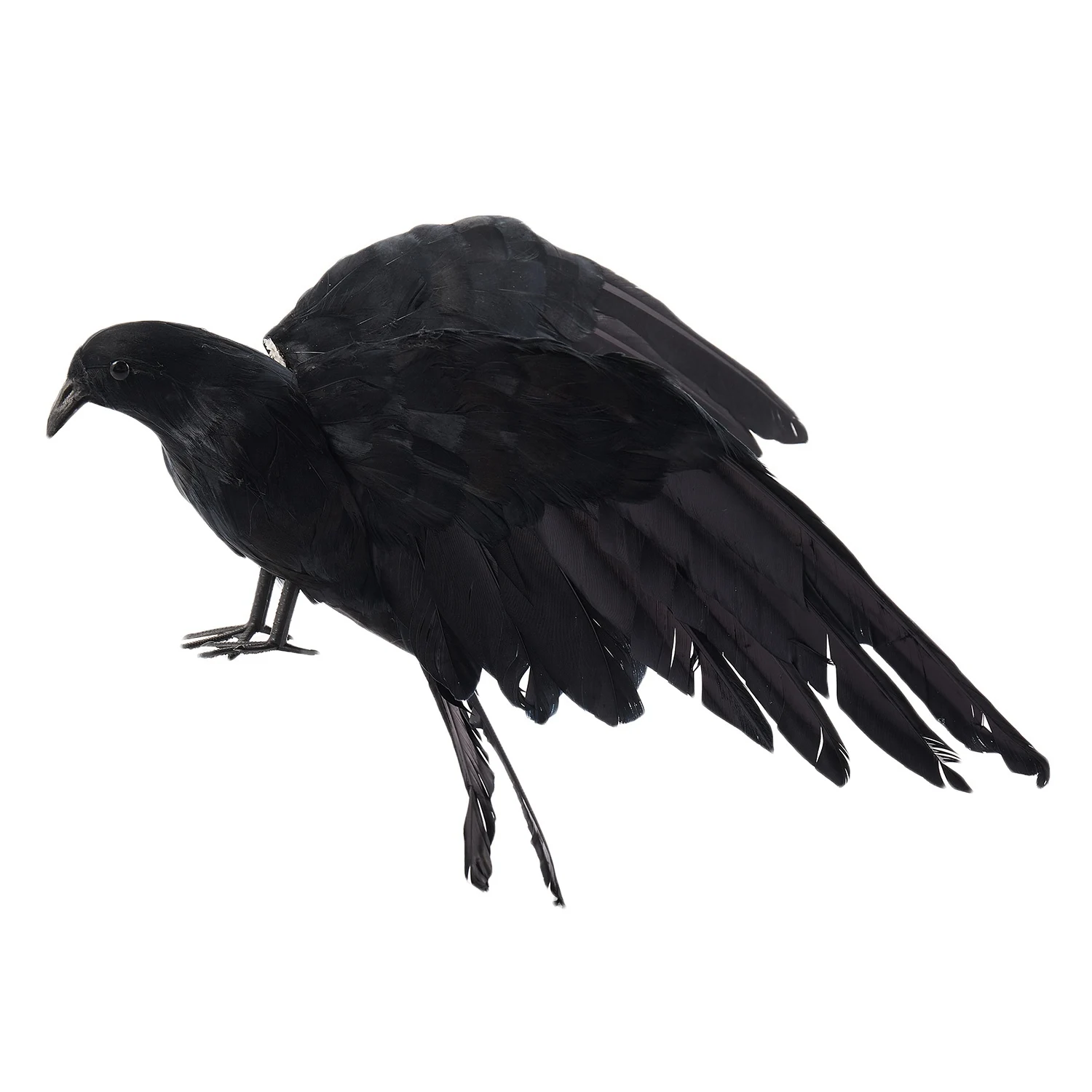 Halloween Prop Feathers Crow Bird Large 25X40Cm Ali Di Diffusione Black Crow Toy Model Toy,Performance Prop
