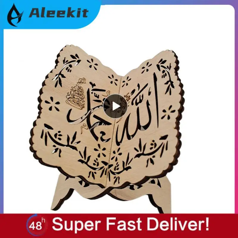 Legno Eid Mubarak Quran Holy Book Stand Holder Islamico Musulmano Ramadan Kareem Decorazione Per La Casa Mini Ramadan Mubarak Eid Regali