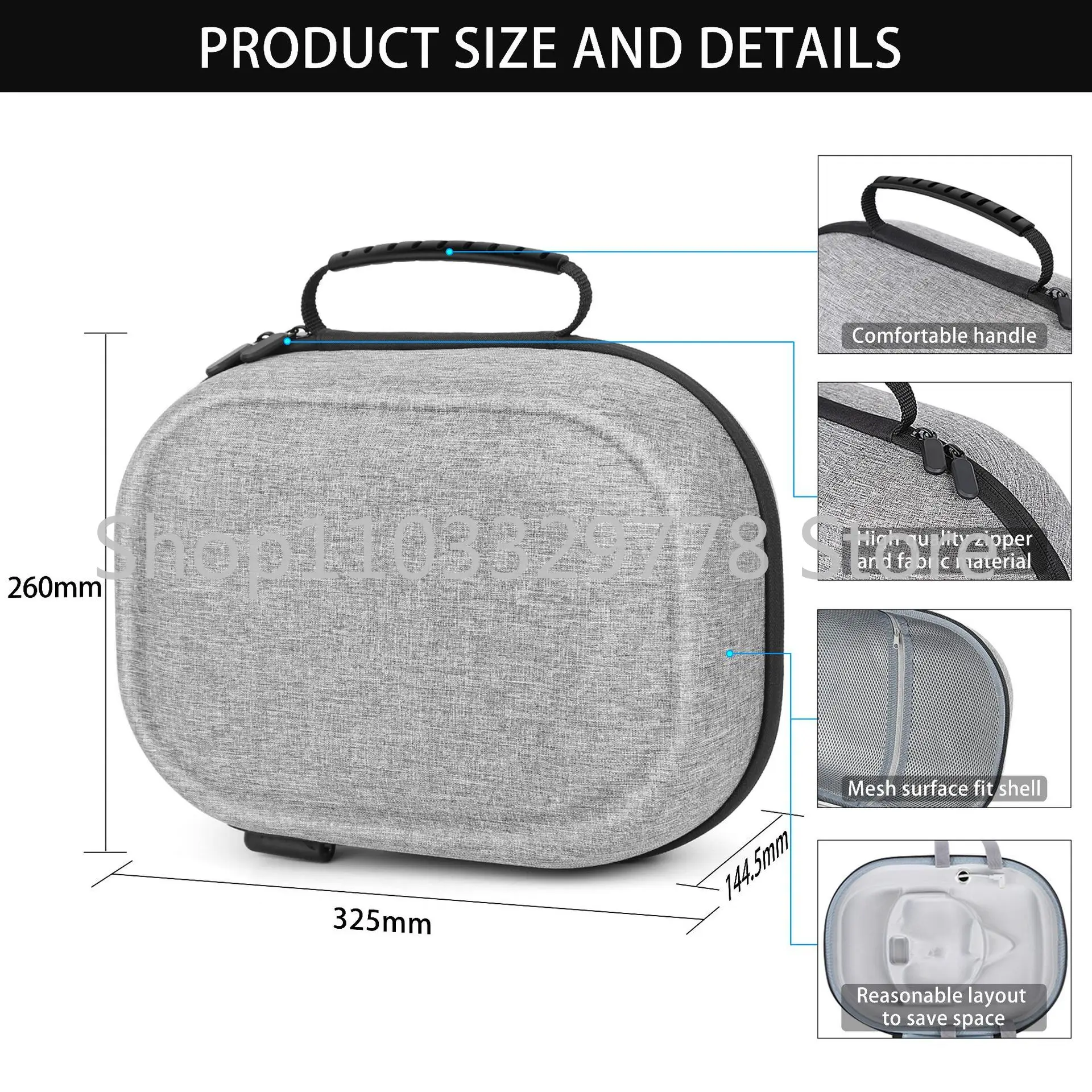 Applicable to Oculus Quest2 Hard Shell Shatter-Resistant VR Storage Bag VR Glasses Portable Eva Storage Box Factory