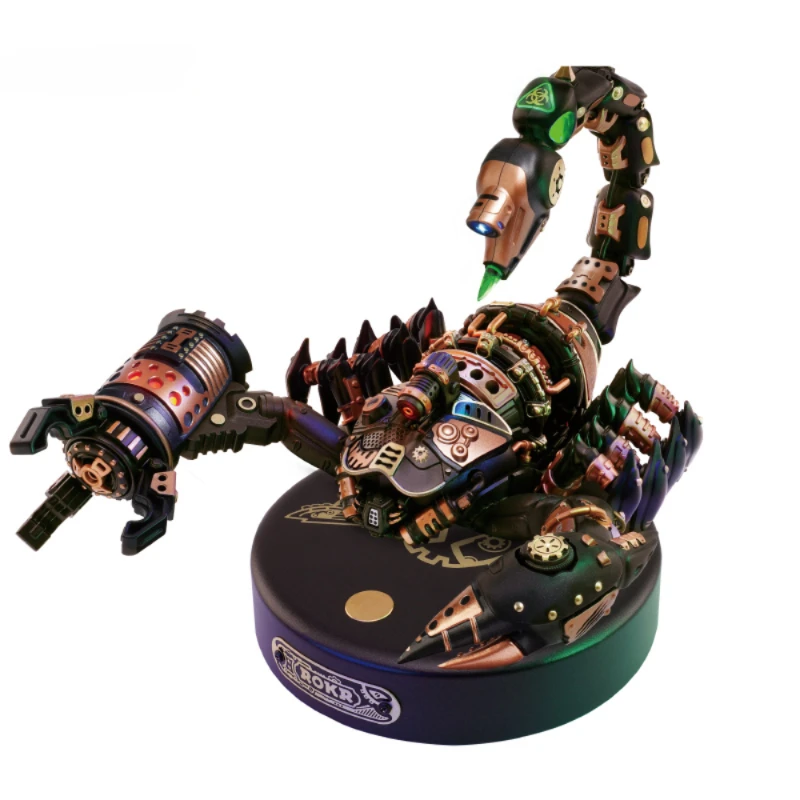 

3D Puzzle Scorpion with Motor and Light, Educational Assembly Toy, Mechanical Metal Model, Birthday Gift, Creative Ornament