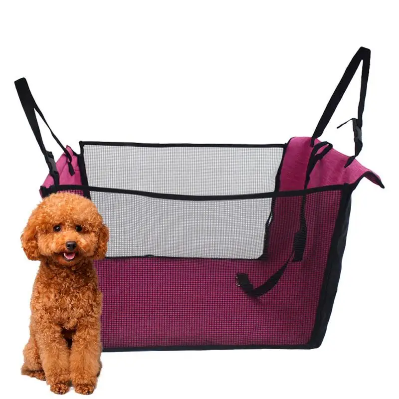 

Pet Car Booster Seat Carrier Waterproof Basket Folding Hammock Pet Carriers Bag 60*50*35cm/23.6*19.7*13.8in Elevated Pet Carrier