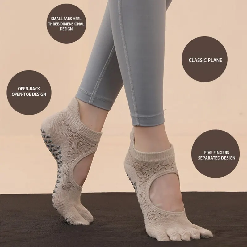 Women Yoga Toe Socks High Quality Anti Slip Five Fingers Pilates