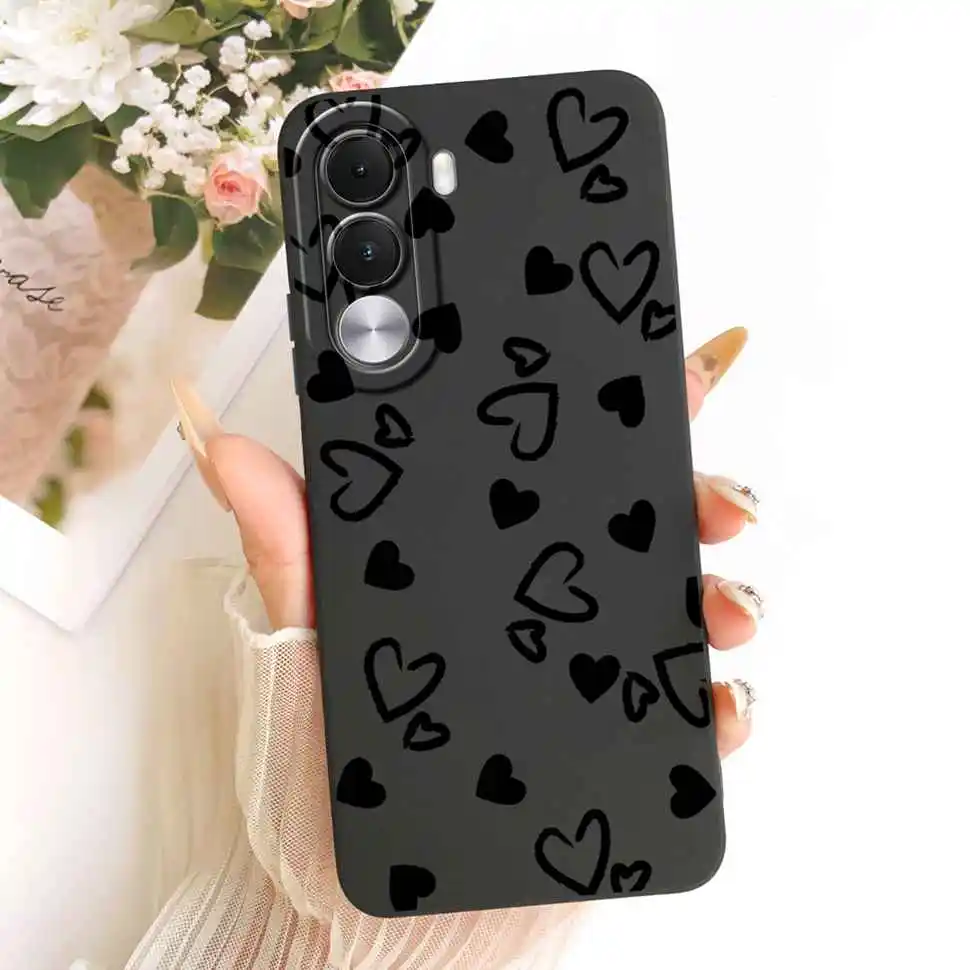 Cartoon Cat & Cute Dog Silicone Back Cover - 6.8 Premium Protective Phone Case