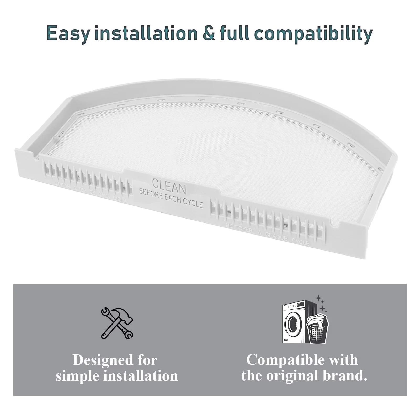 Dryer Lint Filter Dryer Filter Dryer Lint Screen Filter Replacement for WE03x23881 AP6031713 PS11763056 EAP11763056 4476390 5