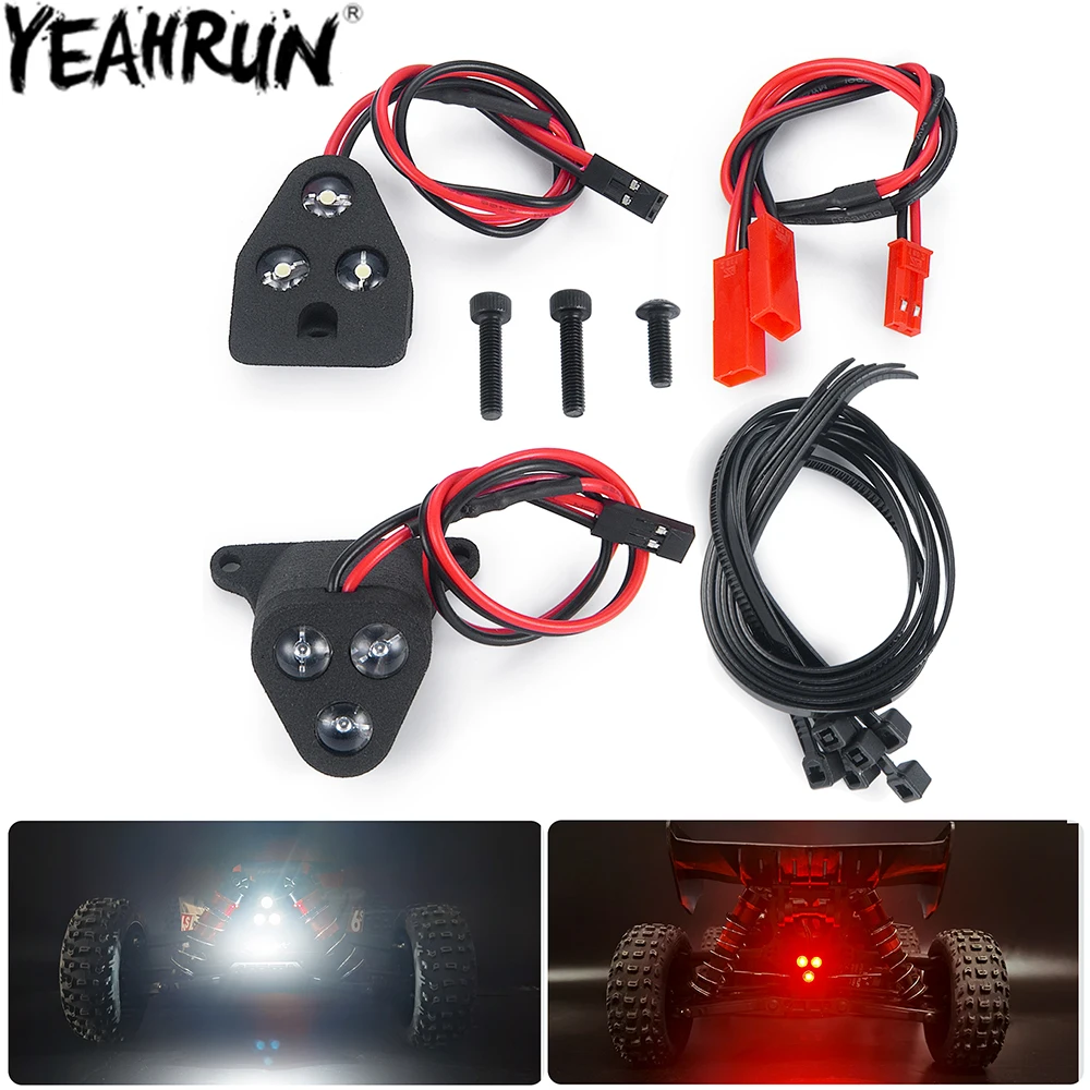 Yeahrun Faro E Fanale Posteriore Gruppo Luci A Led Per 1/8 Typhon 6S Blx Tlr Tuned Buggy Fuoristrada Rc Car Truck Upgrade Parts