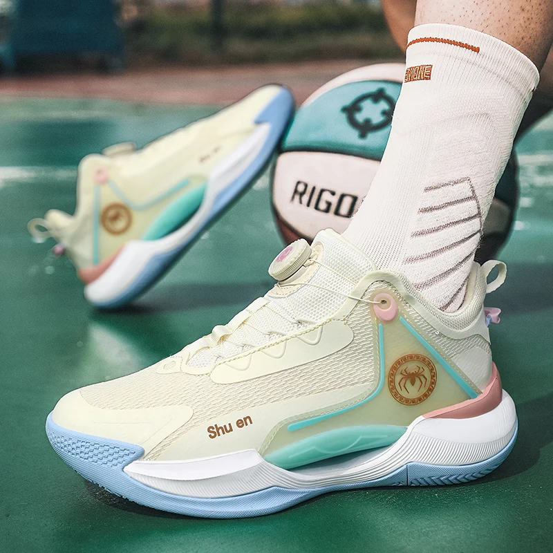2025 Men'S And Women'S Basketball Shoes Lightweight Breathable Shock-Absorbing Anti Slip Daily Training Sports Shoes 36-45