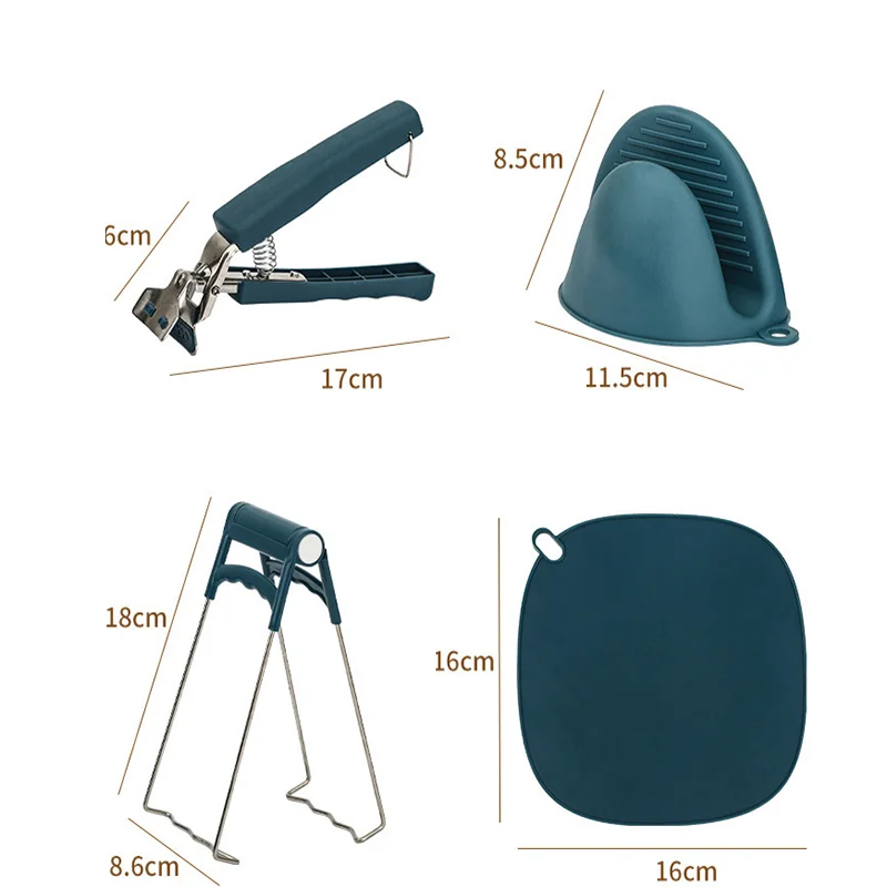 Anti-scalding Clip Dish Clamp Steamer Gripper Silicone Gloves Microwave Oven Tray Non-Slip Pan Kitchen Accessories kitchen clip tools