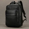 Genuine Leather School Bag For Men Women Black Cowskin Backpack 14 15 16 Inch Laptop Backpacks Travel Bag Male Female New Design 1
