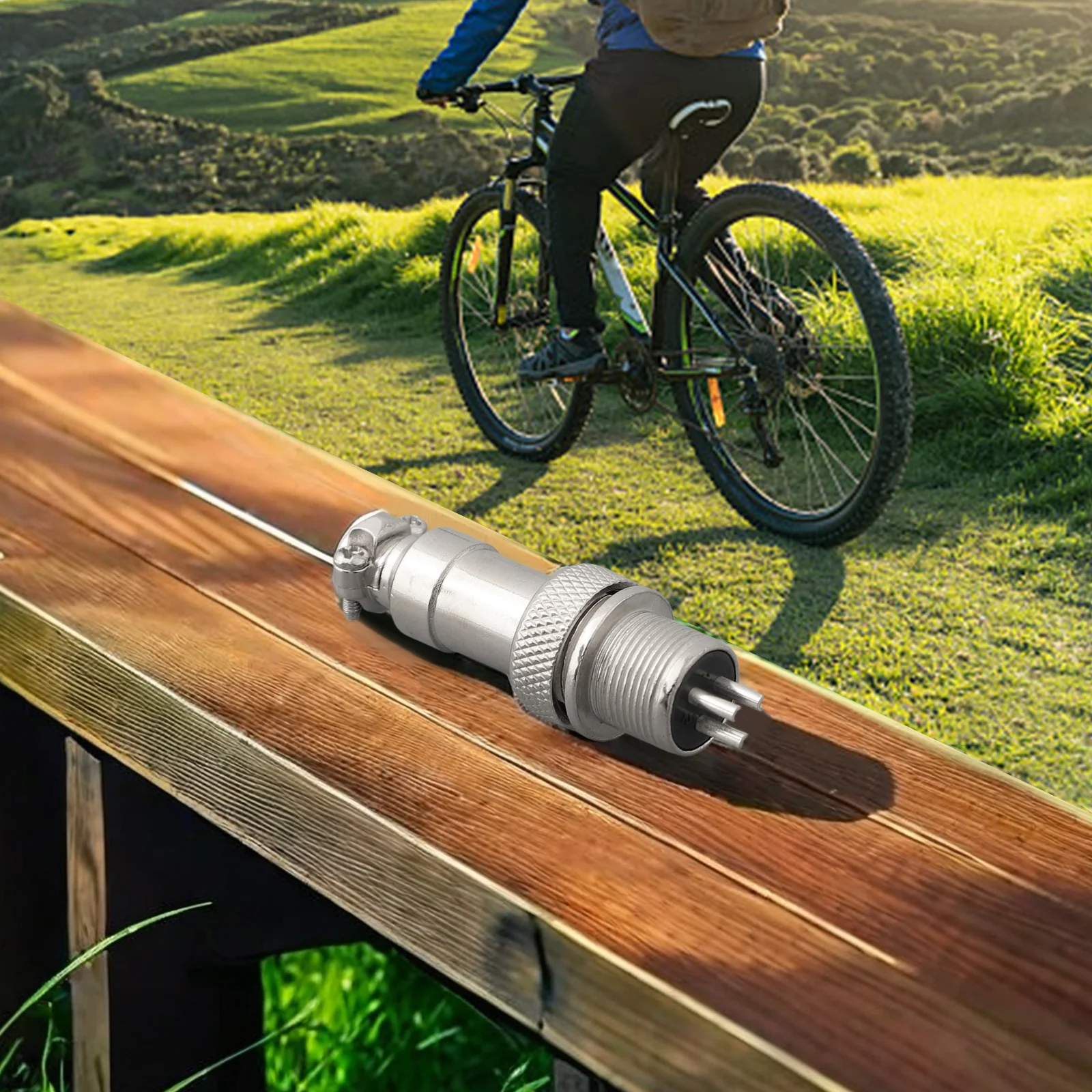

E-Bike Electric Bicycle Scooter Connector Mounting Parts Silver 12mm Battery Charger Plug Components Male+Female