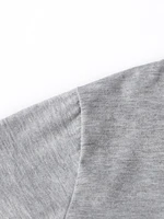 Gris couleur unie vêtements hommes t-shirts de haute qualité nouveau t-shirt été décontracté couverture en coton Hip Hop respirant t-shirt vêtements 3