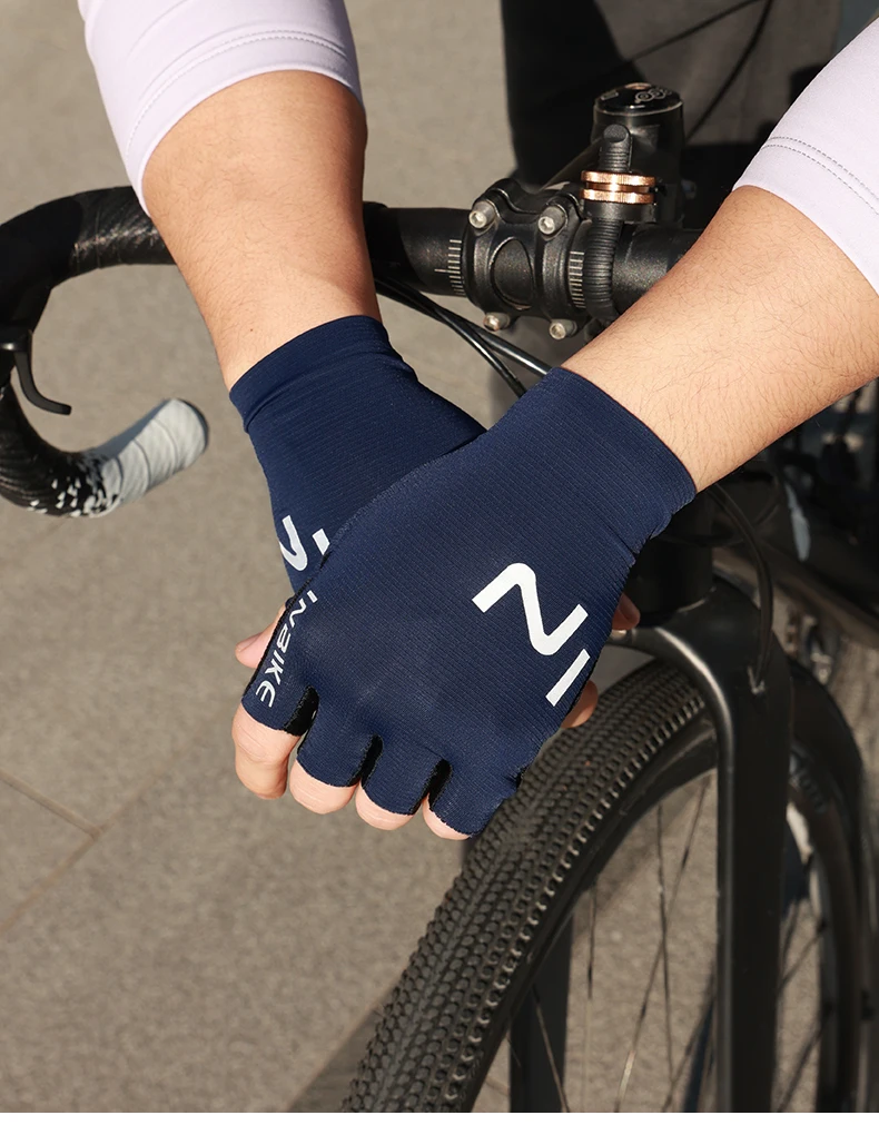 INBIKE Fahrradhandschuhe mit halben Fingern für Männer und Frauen, atmungsaktiver Handgelenkschutz, gepolsterte Fahrradhandschuhe – Detail 9