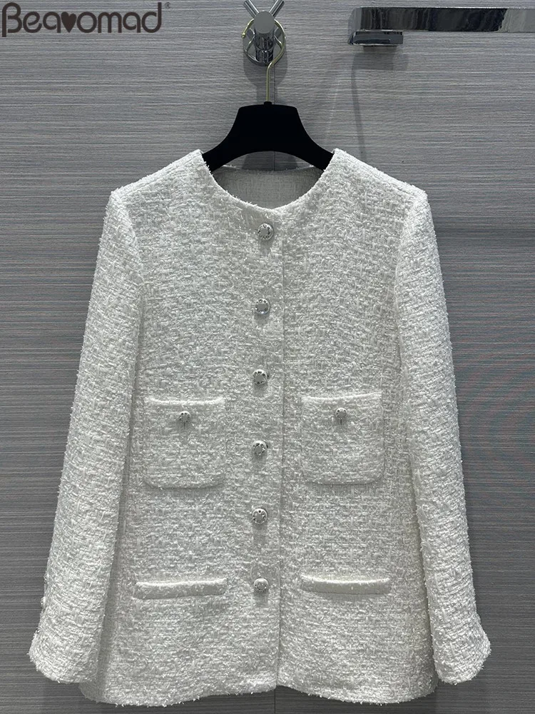 Bearomad New Fashion Spring Autumn Vintage Beige Color Jacket Coat