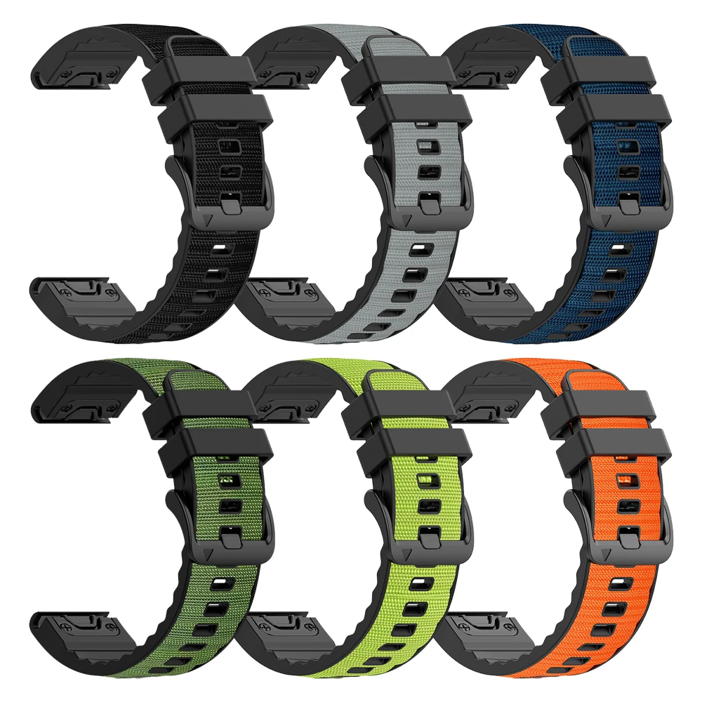 Durable Nylon Silicone Quick Fit Strap – 26 22mm Premium Band