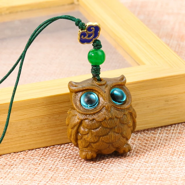 Owl Design Mini Bag Charm Keychain