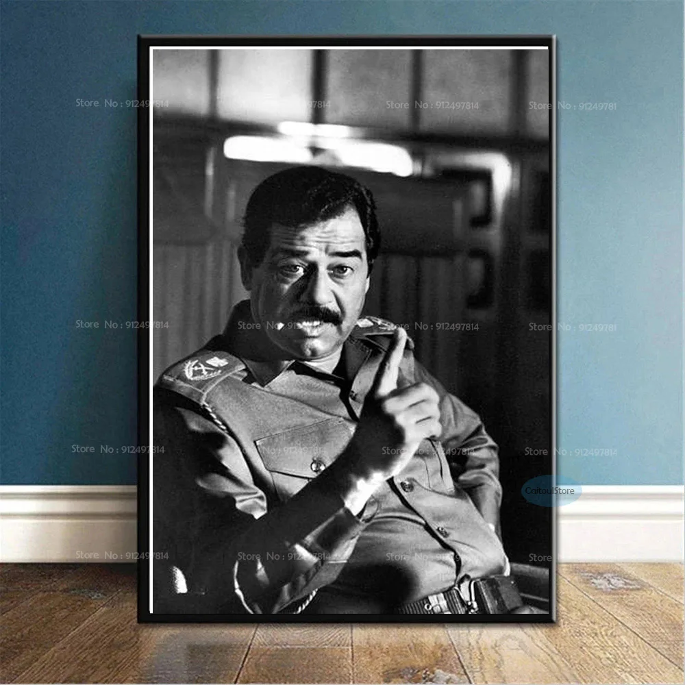 Photo The Great Leader Saddam Hussein Portrait Poster Prints Canvas Painting Bedroom Wall Picture Art For Home Living Room Decor 