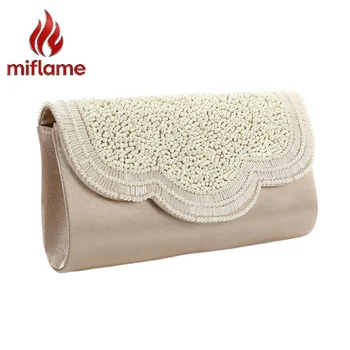 Borsa a tracolla elegante con pochette in tinta unita, borsa per cosmetici e telefono da donna, per matrimoni, banchetti, feste, alla moda e chic