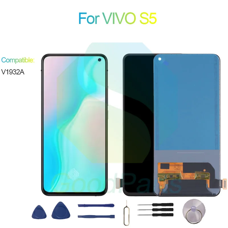 

ДЛЯ VIVO S5 ЖК-экран 6,44 "V1932A для VIVO S5 сенсорный дигитайзер в сборе Замена