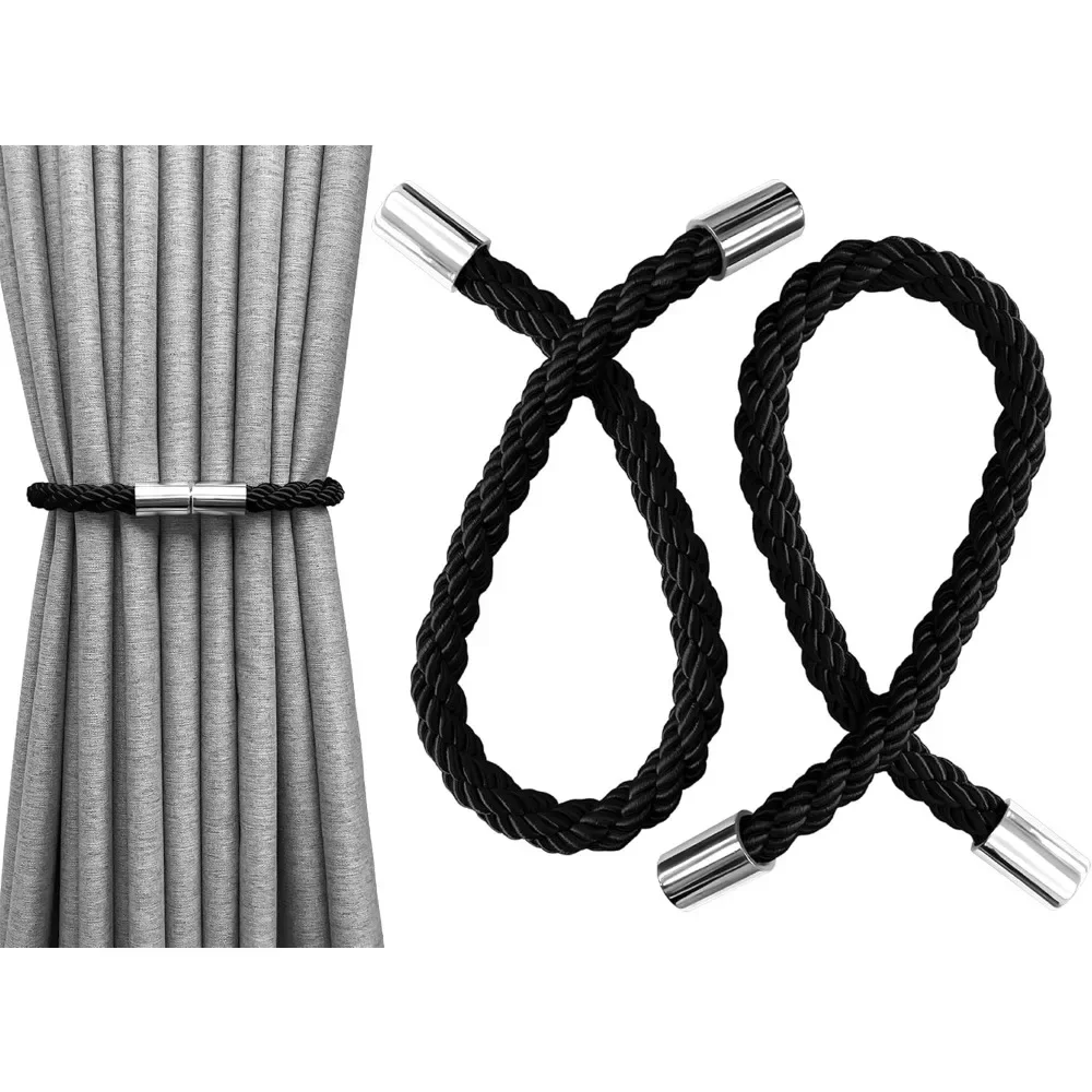 Magnetic Curtain Tiebacks Handmade Curtain Rope Drapery Buckle