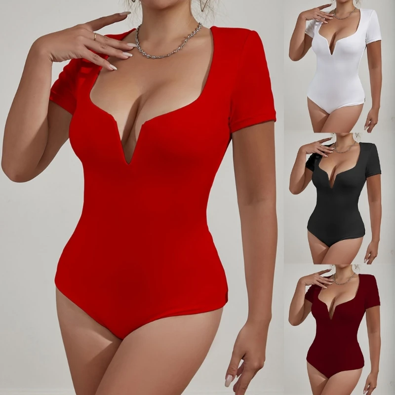 

Женские футболки, боди, боди с коротким рукавом, милое трико с v-образным вырезом, сексуальное боди, топы, клубная одежда с