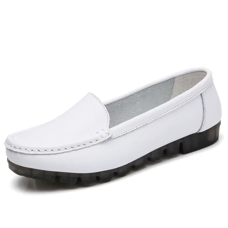 Women Loafers Slip on Casual Soft Leather Nurse Ballerina
