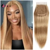 4X4 Lace Closure Straight Human Hair Free Part Transprent Lace Closure Pre Plucked Natural Color Body Wave Remy Hair Swiss Lace 1