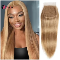 4X4 Lace Closure Straight Human Hair Free Part Transprent Lace Closure Pre Plucked Natural Color Body Wave Remy Hair Swiss Lace 1