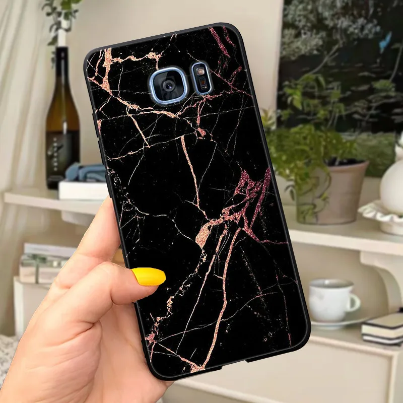 Cute Letters Soft Silicone Phone Case Cover - For Samsung Galaxy S7 Edge