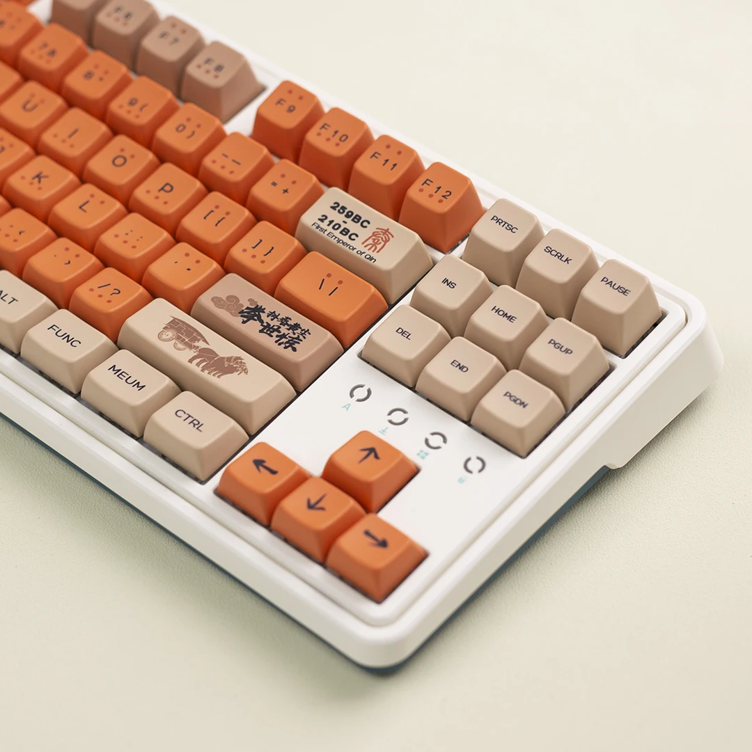 

134 Keys PBT Keycap Terra Cotta Warriors SDA Profile Chinese English Keycaps for Cherry MX Switch Gaming Mechanical Keyboard