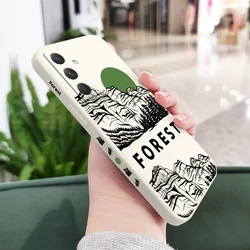 Sunset Forest Phone Case - Nature-Inspired Protective Cover for Samsung A14 4G(5G) (White)
