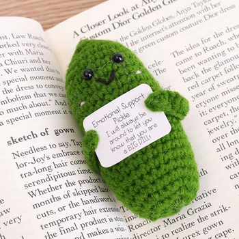 Knitted Emotional Support Pickle with Card 5