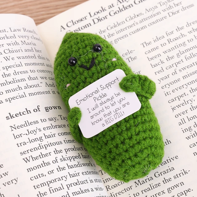 Knitted Emotional Support Pickle with Card 5