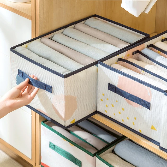 Sűrítse A Ruházat Szervező Nadrág Pulóver Tárolószekrények Fiókok Farmer Tároló Doboz Szekrény Ruha