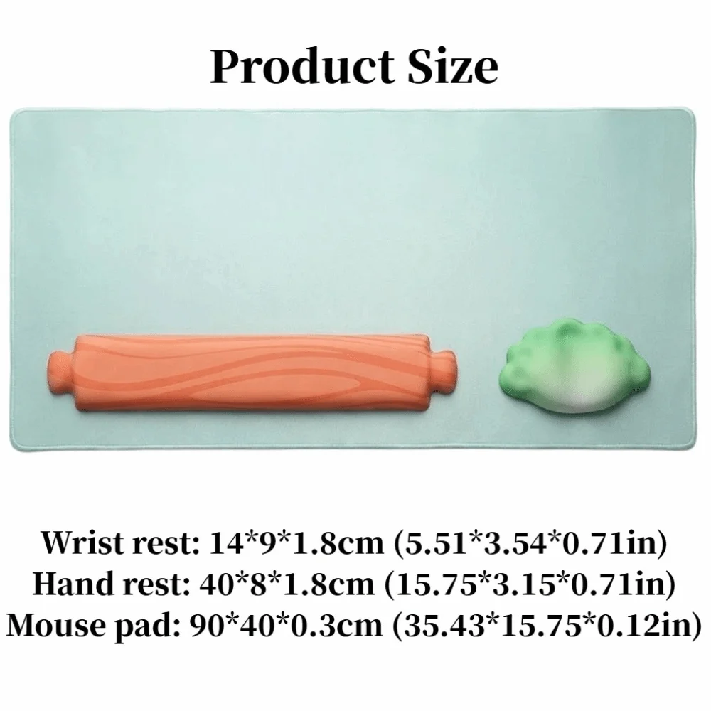 Dumpling Mouse Wrist Rest Memory Foam Comfort Keyboard Hand Rest Ergonomic Relieve Fatigue Mouse Pad Wrist Rest For Office Games 6
