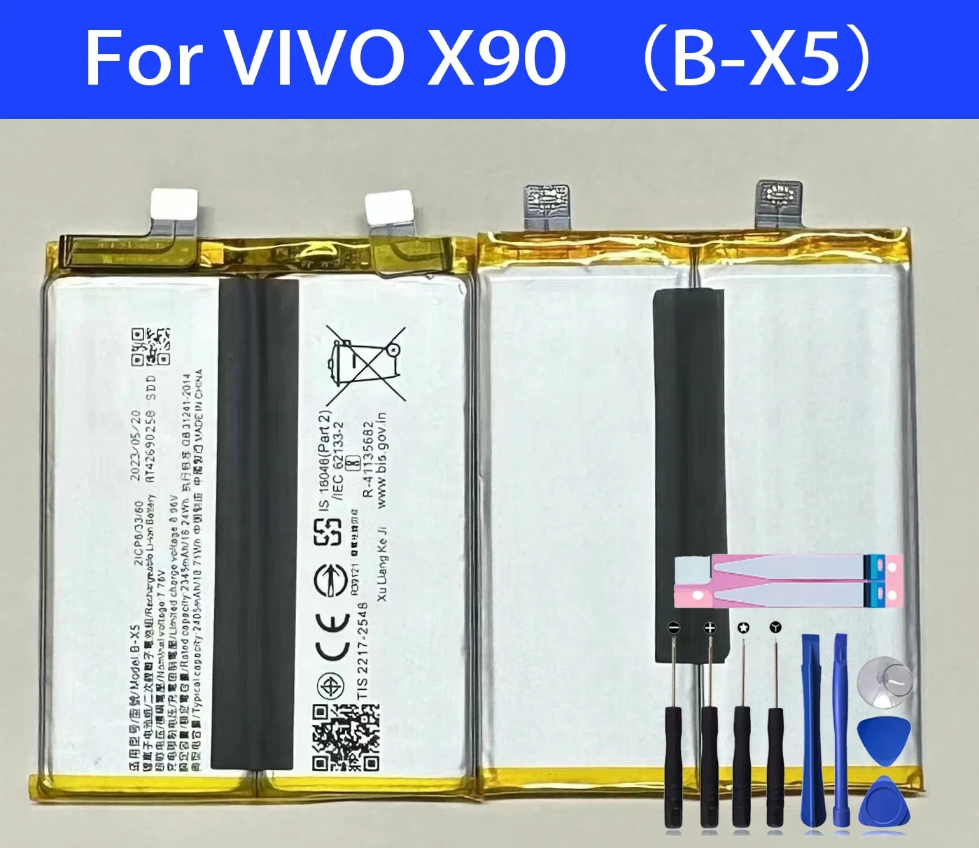

100% New Original Replacement Battery B-X5 For VIVO X90 Phone Battery+Tools